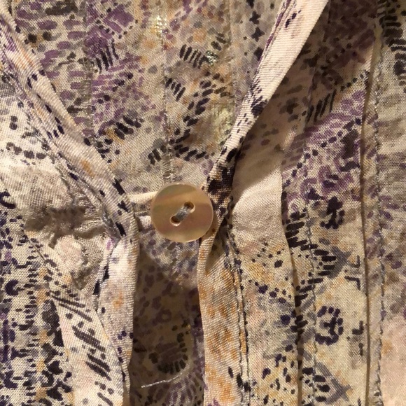 Calypso St Barth Sheer Blouse size Medium - Picture 4 of 7